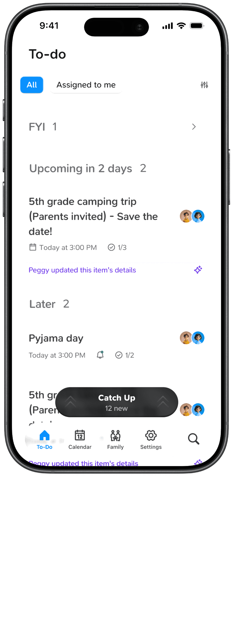 Peggy app — To-Do list